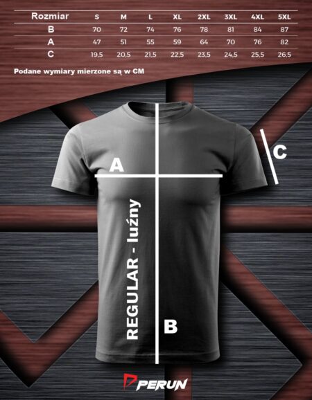 rozmiary meskie regular <p>Koszulka z kolekcji marki PERUN</p>